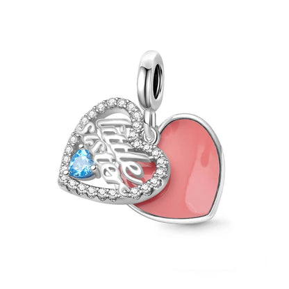Sterling Silver Sunflower Best Friend Charm Bead - Bracelet Accessory