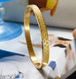 Beautiful Horizontal And Vertical Graphic Bracelet & Bangle Stainless Steel Luxury Jewelry Gift For Woman Wear Bangle