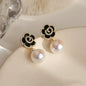Niche Light Luxury Flower Earrings High End Temperament Women Fashion Jewelry Daily Party Wear