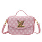 Trendy Patterned Leather Shoulder Bag - Vintage Style Small Square Crossbody