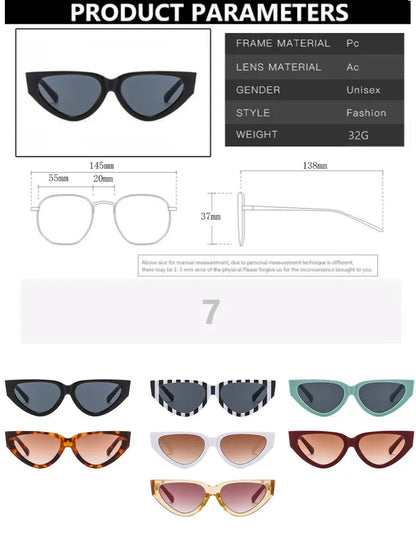 Luxury Vintage Cat Eye Sunglasses - Designer UV400 Fashion Eyewear