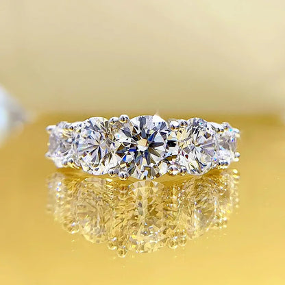 925 Sterling Silver 3.6 Carat Zirconia Diamond Ring | Luxury Wedding Band for Women
