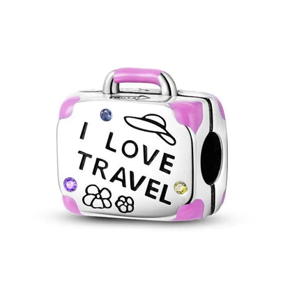Sterling Silver NEW Leisure Life Theme Beads Charms Bracelets Necklace Luxury Women DIY Jewelry Gifts Birthday Party
