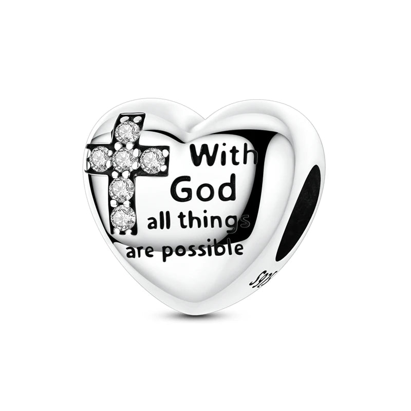 925 Sterling Silver Bear, Kart & Family Tree Charm Bead | Fits Pandora Bracelets & Pendants for Women