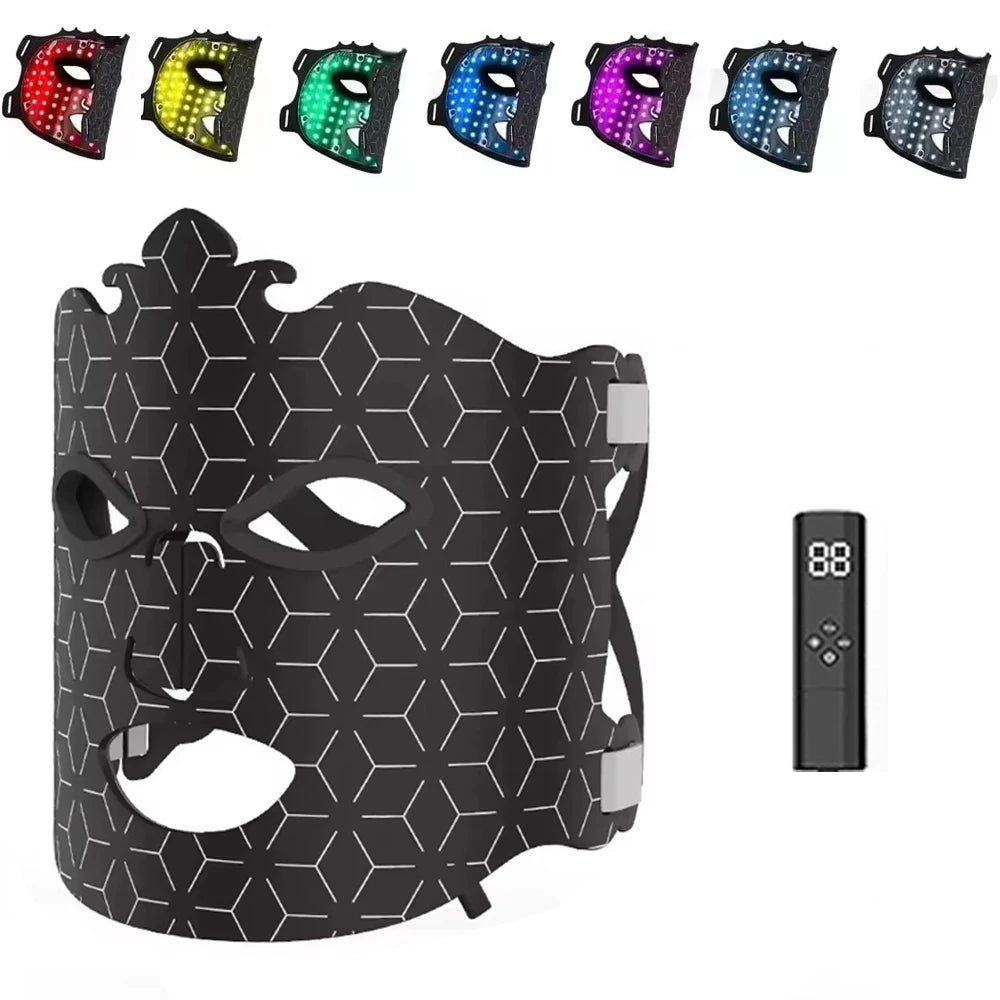 8-Color Silicone LED Face Mask — Red Light Therapy & Infrared Anti-Aging Photon Mask