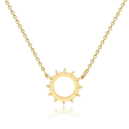 Luxury Brand Love Heart Necklace For Women Paragraph Clavicle Necklace Stainless Steel Gold Color Peach Necklace Fine Jewelry