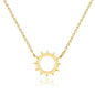 Luxury Brand Love Heart Necklace For Women Paragraph Clavicle Necklace Stainless Steel Gold Color Peach Necklace Fine Jewelry