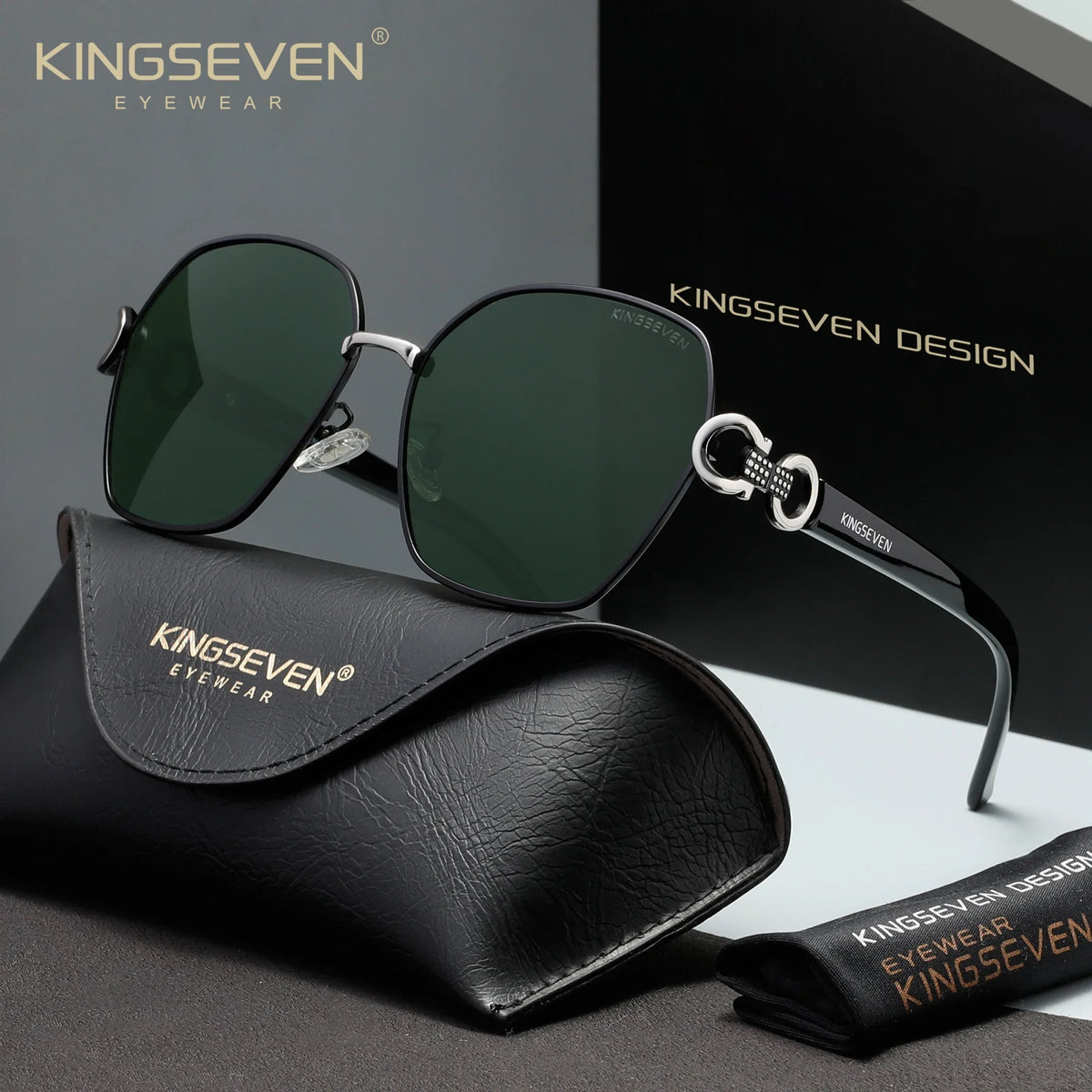 KINGSEVEN Luxury Polarized Sunglasses — Butterfly Frame UV400 Anti-Reflective | Women