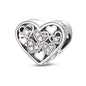 925 Sterling Silver Tree of Life, Peach Heart & Sweet Love Charm Bead | Fits Bracelets & Necklaces