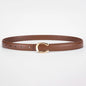 Elegant Women's PU Leather Belt - C-Shaped Buckle Fashion Belt with Gift Box