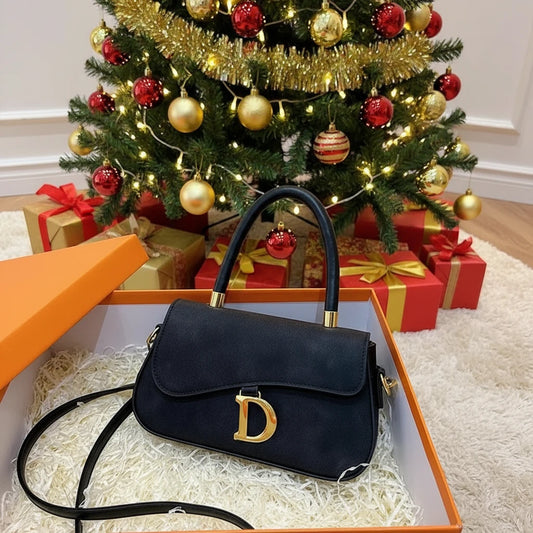 Elegant Saddle Shoulder Bag 2025 New for Women, Luxury Retro Crossbody Purse, High-Quality Leather Bag for All Occasions