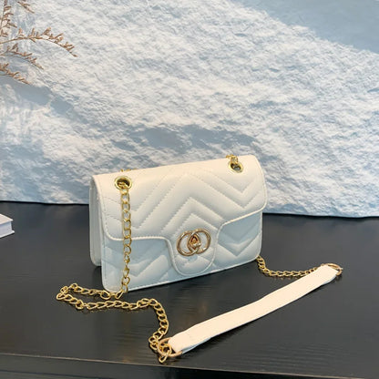 2025 new stylish niche shoulder bag, diamond grid small square bag, fashionable chain crossbody bag, women's minimalist bag