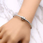 Titanium Steel Inspiration Bracelet - 18K Gold Plated with Zircon Bangle