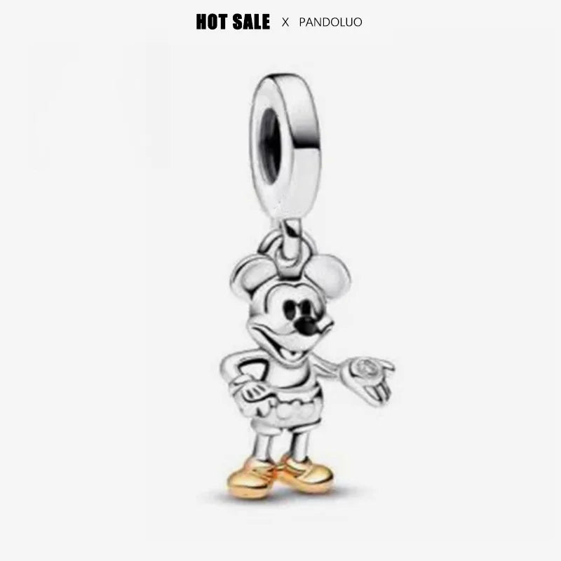 925 sterling silver charm Stitch Charm bead,Original Women Bracelet ,Necklace Pendant Jewelry Holiday gift