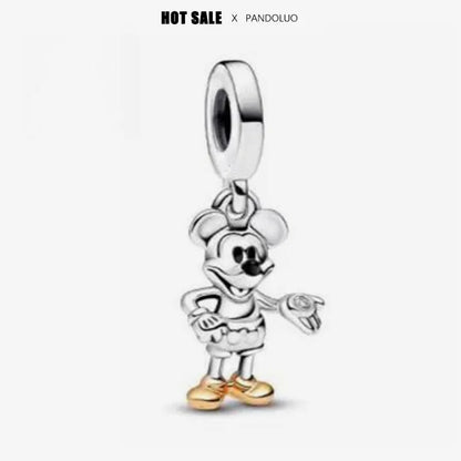 925 sterling silver charm Stitch Charm bead,Original Women Bracelet ,Necklace Pendant Jewelry Holiday gift