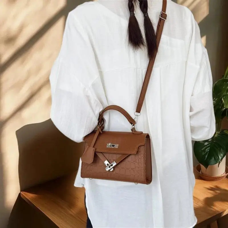 PU Portable Crocodile Pattern Shoulder Bag Women Fashion Versatile Crossbody Bags Handbag High Quality Tote Commuter Bags Gifts