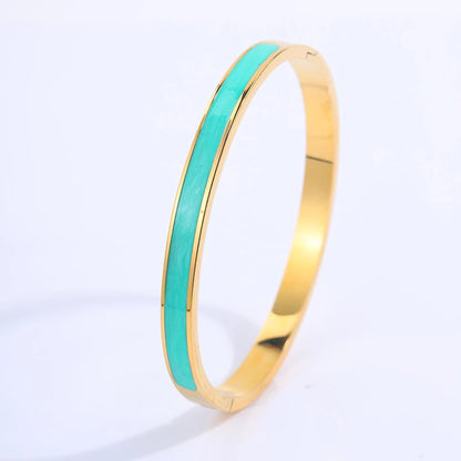Stainless Steel Bangle Bracelet Designer Jewelry Gold Plated Bangles Women's Bracelets Woman Accessories for Women 2025 Trend