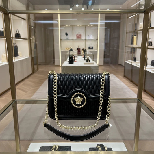 Classic Elegant Leather Handbag For Ladies Shoulder Strap Famous Designer Luxury Brand Collection