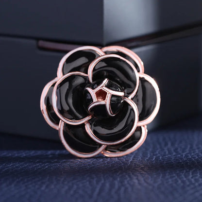 Luxury Small Fragrant Camellia Brooch Women High-end Pearl Flower Brooches for Lady Vintage Jewelry Trendy Coat Accessories Pin