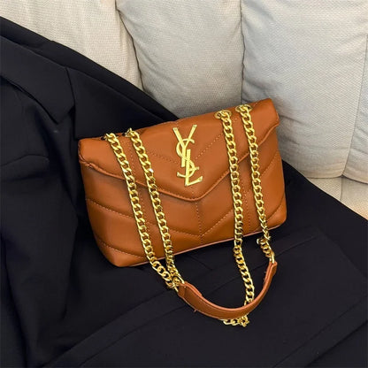 Durable Leather Messenger Bag Women's Shoulder Handbag Crossbody Tote Luxury Brand Elegant Classic Famous Designer