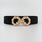Waist Belt Women's Belt Corset Wide Elastic Dress Belt Luxury Designer Brand Stretch Elastic Wide Corset Metal Buckle Waistband