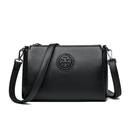 Versatile PU Crossbody Bag for Women Stylish High Quality Brand Design Zipper Solid Color Pattern Casual Daily Use Shoulder Bag