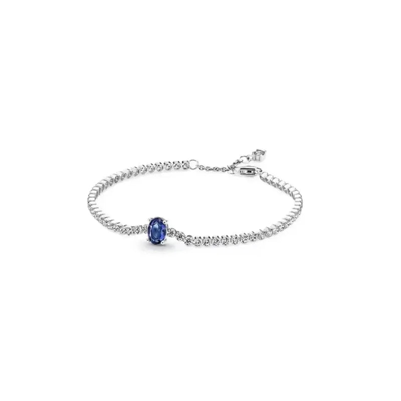 Brand new 925 sterling silver zirconia exquisite tennis star bracelet for women DIY original charm beads exquisite jewelry