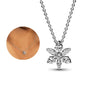 925 Sterling Silver Sparkling Blue Glass Flower Stud Earrings | Fine Jewelry Gift for Women