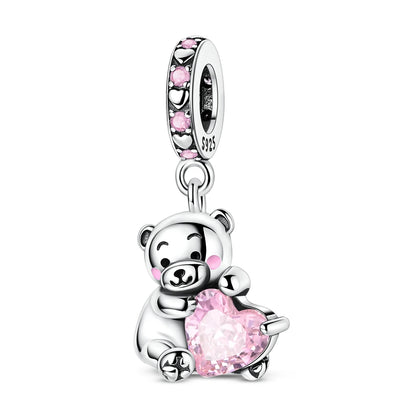 925 Sterling Silver Charm Beads | Butterfly, Crown, Heart & Perfume Bottle Zircon Charms for Women