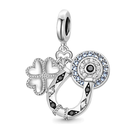 Sterling Silver Sunflower Best Friend Charm Bead - Bracelet Accessory