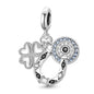 Sterling Silver Sunflower Best Friend Charm Bead - Bracelet Accessory
