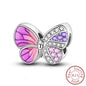 925 Sterling Silver Pink Pendant Charm Bead | Fits Pandora Bracelets & Necklaces | DIY Fine Jewelry