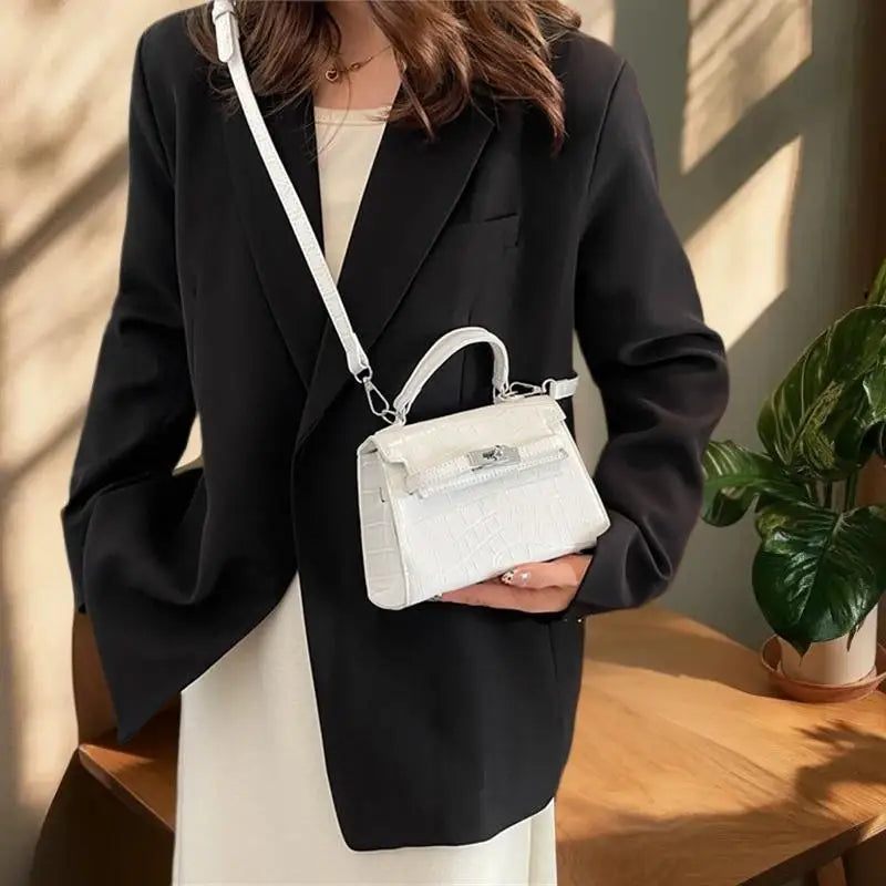 PU Portable Crocodile Pattern Shoulder Bag Women Fashion Versatile Crossbody Bags Handbag High Quality Tote Commuter Bags Gifts