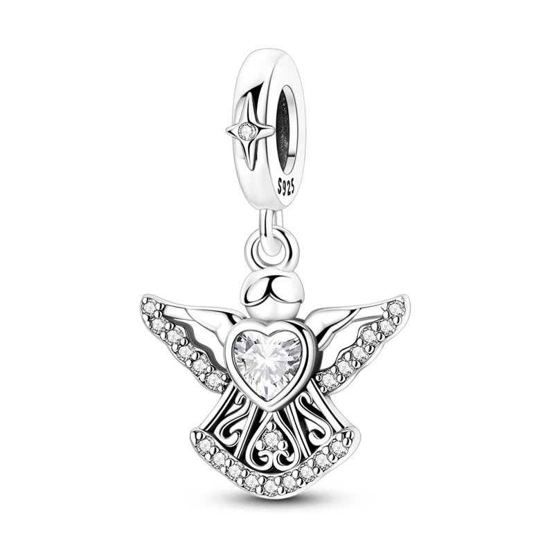 925 Sterling Silver Bear, Kart & Family Tree Charm Bead | Fits Pandora Bracelets & Pendants for Women