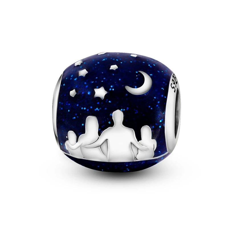 925 Sterling Silver Tree of Life, Peach Heart & Sweet Love Charm Bead | Fits Bracelets & Necklaces