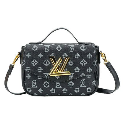 Trendy Patterned Leather Shoulder Bag - Vintage Style Small Square Crossbody