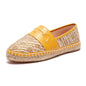 Women's Classic Fisherman Flats - Letter Print Retro Loafers