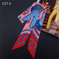 5*90cm French Scarf Headband Women Four Seasons Floral Hair Tie Decorate Gift Wrap Ribbon Hair Accessories Styling Band