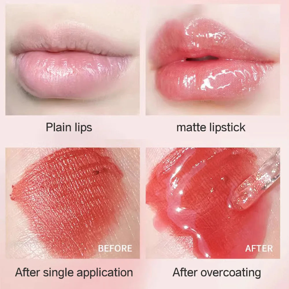 SHAQINUO Water-Gloss Mirror Jelly Lip Gloss — Pearlescent Shimmer | Single & 2-Pack