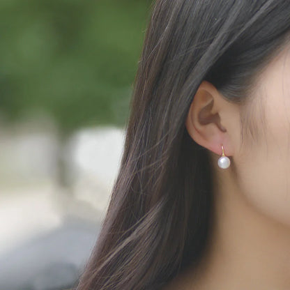 Fashion Natural Freshwater Black Pearl Earrings For Women Sterling Silver Gold Plated Earrings Wedding