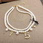 Luxury Multi-Layer Pearl & Crystal Collarbone Necklace | CC Style