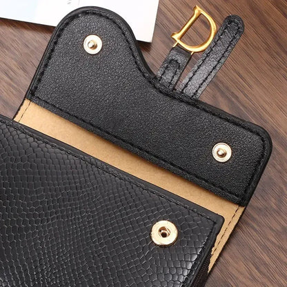 Women's Wallet Short  New Korean Style D Letter Buckle Coins Purses Wallet Card Bag Key Wallet Luxury carteras para mujeres