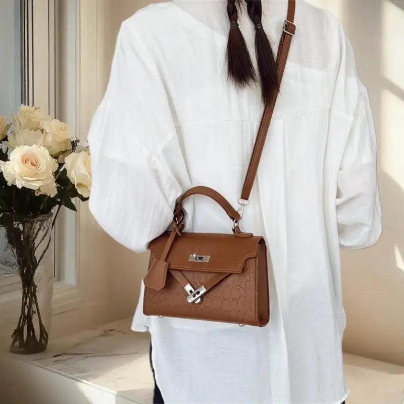 PU Portable Crocodile Pattern Shoulder Bag Women Fashion Versatile Crossbody Bags Handbag High Quality Tote Commuter Bags Gifts