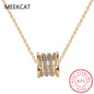 925 Sterling Silver Cubic Zircon Pendant Necklace | Classic Elegance for Women