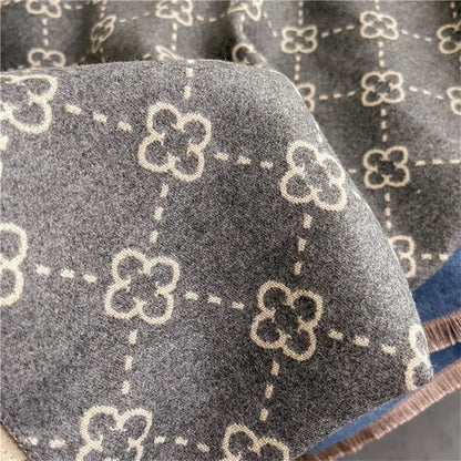 2023 Brand Warm Cashmere Poncho Shawl Scarf Luxury Print Thick Pashmina Winter Blanket Wraps Bufanda Casual Hijab Stoles Echarpe