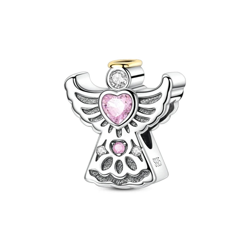 925 Sterling Silver Charm Beads | Butterfly, Crown, Heart & Perfume Bottle Zircon Charms for Women