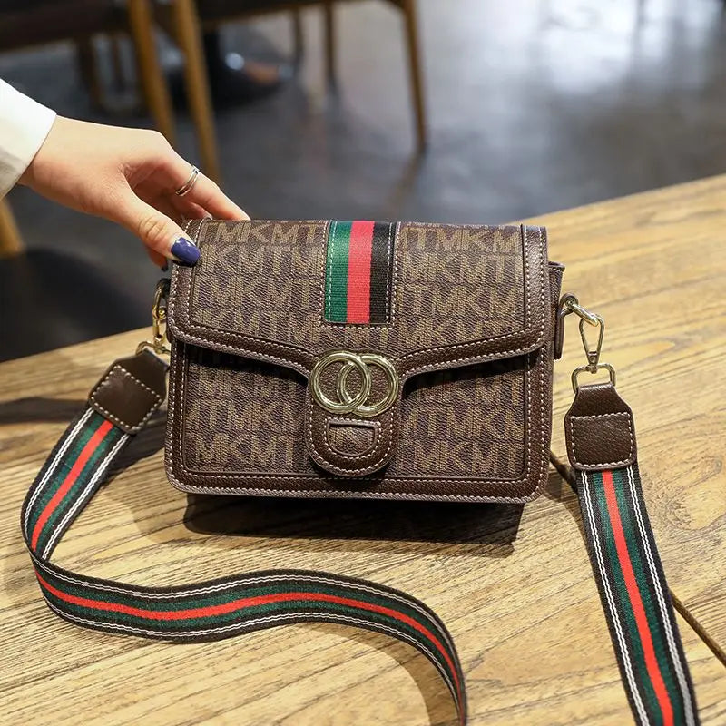 Designer-Style Vintage Small Square Bag - Classic Crossbody Shoulder Handbag
