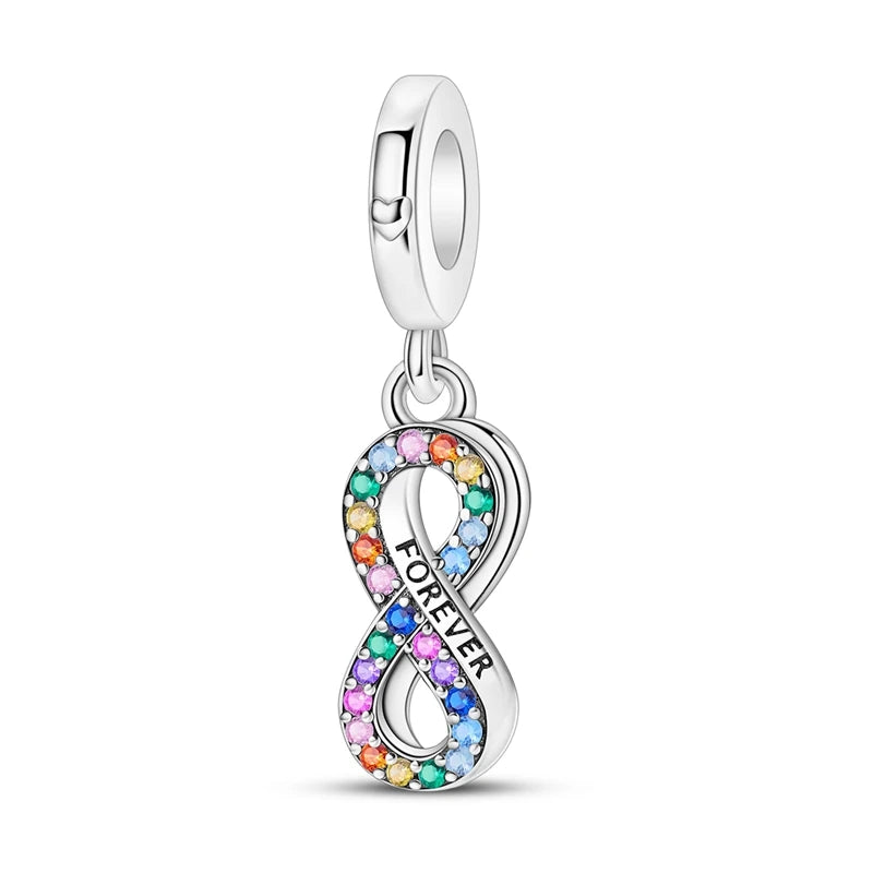 925 Sterling Silver Tree of Life, Peach Heart & Sweet Love Charm Bead | Fits Bracelets & Necklaces