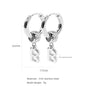 Hip Hop B Letter Earrings Charms for Women Personality Fashion Small Metal Buckle Stainless Steel Jewelry Gift