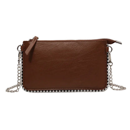 Solid color Design Crossbody Bags For Women Fashion Chain Mobile Phone Purses Fashion Shoulder Messenger Bag Sac A Main Female